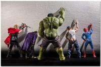 Lmptartm X Print Hulk Thor โจ๊กเกอร์สไปเดอร์แมนวูลเวอรีนซูเปอร์ฮีโร่ภาพโปสเตอร์ภาพวาดภาพยนตร์ภาพพิมพ์ผ้าใบศิลปะตลกสำหรับเด็กตกแต่งสำหรับเด็กม