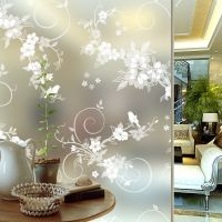 Frosted Window Privacy Film UV Protection Sunshade Adhesive Stained Glass Vinyl Stickers