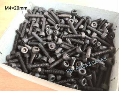 สกรูน็อตหัวจมดำ M4x20mm (ราคายกกล่อง 500 ตัว) ขนาด M4x20mm Grade : 12.9 Black Oxide น็อตหัวจมดำหกเหลี่ยมเกรดแข็ง 12.9 แข็งได้มารตฐาน