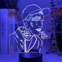 3D Rapper Lil Peep Led Night Light for Home Decoration Colorful Nightlight Gift for Fans Dropshipping 3D Lamp Celebrity