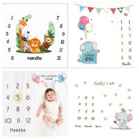 【hot】 Cartoon Pattern Infant Baby Photo Props Background Blankets Mats Backdrop Calendar Accessories
