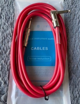 สายแจ็คกีต้าร์ Cable อย่างดี ยาว 3 เมตร ยี่ห้อ Acoustic (สีแดง)