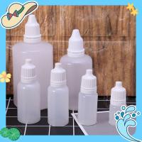 JANNERSATI 1/5pcs 5/10/15/20/50/100ml ใช้ซ้ำ ตัวอย่างของเหลว DIY ยาหยอดตา กาว Applicator พลาสติกเปล่า ม้วนกระดาษ ขวดบีบ