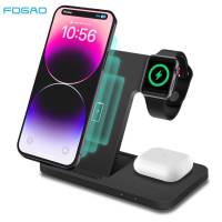 ZZOOI 15W 3 in 1 Wireless Charger Stand For iPhone 14 13 12 11 Pro Max XS XR X 8 AirPods Pro Apple iWatch Fast Charging Dock Station