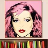 โปสเตอร์ภาพ HD พิมพ์ Andy Warhol Debbie Harry 1980ป๊อปอาร์ตผ้าใบวาดภาพภาพเหมือนโปสเตอร์และภาพศิลปะบนผนังสำหรับการตกแต่งบ้าน Niufen