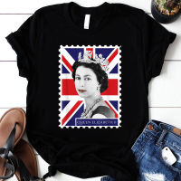 RIP Queen Elizabeth II Union Jack O-Neck Cotton T เสื้อผู้ชายลำลองแขนสั้น Tees Tops Harajuku StreetwearHigh คุณภาพ