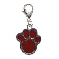 Cute Stainless Steel Foot Print Engraved Puppy Pet Dog Cat ID Name Tags