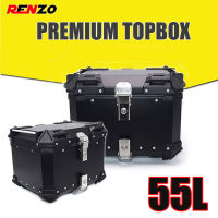 Renzo YOYOCAM กล่องหลัง ปี๊ปหลัง Aluminium 45L 55L Premium กล่องหลัง มอเตอร์ไซค์ TOPBOX กล่องท้ายรถ กล่องเก็บของ + ฐานกล่อง