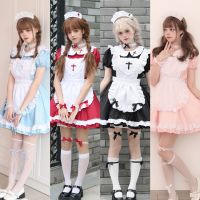 ข้ามพรมแดน สาวญี่ปุ่น Lolita ชุดเมดคริสต์มาสครอส Cosplay กระโปรงแม่บ้าน เสื้อผ้าผู้หญิง