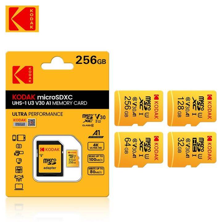 2pcs-original-kodak-u3-micro-sd-card-128gb-256gb-sdxc-sdhc-class-10-flash-memory-card-128gb-micro-sd-card-with-sd-adapter