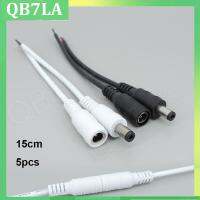 QB7LA shop 5pcs 5.5x2.1mm Plug white black DC male or Female extend power supply Cable Wire 22awg Connector For 3528 5050 LED Strip Light