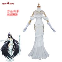 In Stock UWOWO Anime Overlord Albedo Cosplay Costume Halloween Christmas Costume Cos Women White Dress Overlord Albedo Cosplay