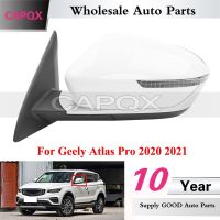 CAPQX ชุดประกอบกระจกมองหลังด้านนอกสำหรับรถยนต์ Geely Atlas Pro 2020 2021กระจกมองหลังด้านข้างพับได้ด้วยมือ