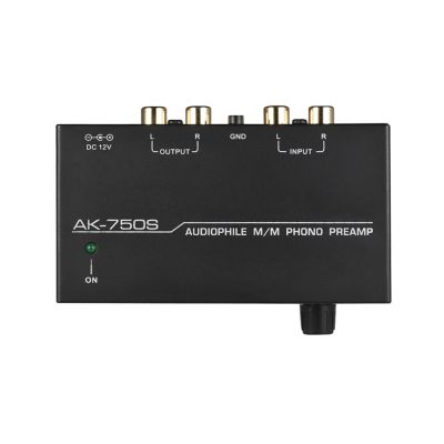 Ak-750S Audiophile M/M Phono Preamplifier with Level Control Preamplifier Amplifier RCA Input and Output Interface Phono Preamp