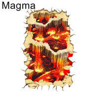 สติกเกอร์ Magma Sky ติดผนังทางเดิน2ชิ้นอุปกรณ์ตกแต่งห้องนอนภูเขาไฟ