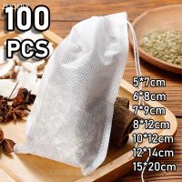 100PCS Multi Size Non woven Fabric Tea Filter Bags Eco friendly Disposable Tea Bag Spice Infuser with String Empty Herb Strainer