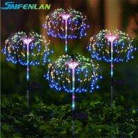 Outdoor Solar Garden Lights Upgraded 124 LED Fireworks Solar Lights Decorative for Garden Pathway Christmas Decor 1/2/4 Pack