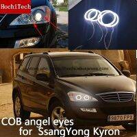 สั่งล่วงหน้าสำหรับ2007 Ssangyong Kyron 2008 2009 2010 Cob Led สีขาวสำหรับกลางวันวงแหวนดวงตานางฟ้าไม่มีข้อผิดพลาดฟรี