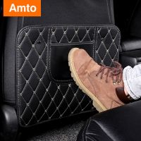 Car Seat Backrest Anti-kick Pad Leather Anti-dirty Pad Protective Cover Storage Box Suitable for New Ford Toyota Honda