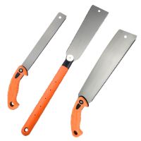 3-Edge Teeth Hand Saw Pull Razor Saw Medium Crosscut Saw For Garden Pruning Wood Bamboo PVC Plastic Cutting Woodworking Tools