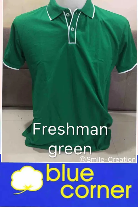 blue corner polo shirt green