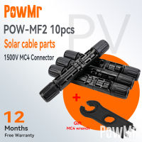 PowMr 10 คู่ 1500V Solar Connectors-IP67 ตัวเชื่อมต่อพลังงานแสงอาทิตย์ตัวผู้ / ตัวเมียตัวเชื่อมต่อพลังงานแสงอาทิตย์เฉพาะนําเสนอประแจเฉพาะ