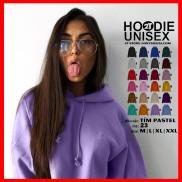 HCMÁO KHOÁC NỈ HOODIE TRƠN NÓN 2 LỚP UNISEX 2T STORE - TÍM MÔN