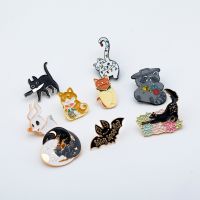 【CC】 Cartoon animal series pins funny cat/dog brooches accessories wholesale bag decoration badges