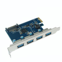 PCIE ถึง4พอร์ต USB 3.0 PCI-e อะแดปเตอร์ PCI Express USB 3.0 4พอร์ต HUB 5.0Gbps 19Pin ชิปเซ็ต FL1100รองรับ WIN10 WIN8 MAC OS