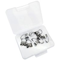 8 Pieces Stainless Steel Guitar Finger Picks, Adjustable Metal Finger Thumb Picks for Guitar, Banjo, with Storage Box