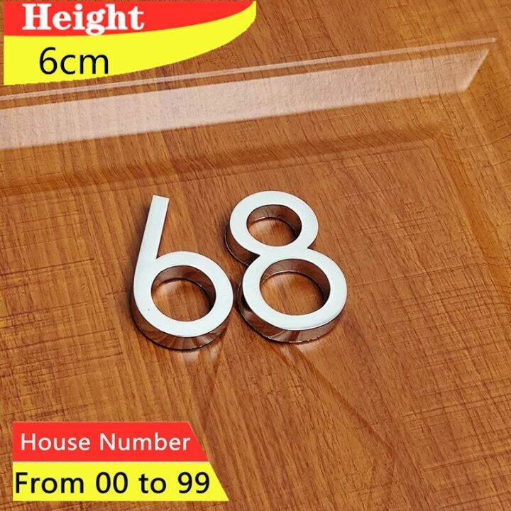 House Number Numeral Door Plaque Drawer Sign Plating Gate Digits 00 to