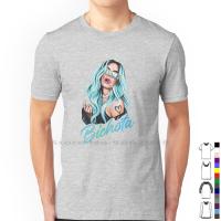 Karol G With Blue Hair Illustration With Bichota Word T Shirt 100% Cotton Reggaeton Karol G Tusa Karol G Bichota Karol G Fan