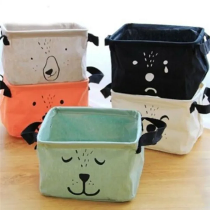 Cute Dogs Animals Round Laundry Hamper Cartoon Dog Pets
