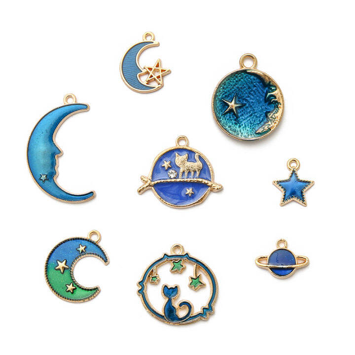 8ชิ้น-ถุงแฟชั่นโลหะเคลือบโลหะ-charms-sun-moon-star-celestial-charm-จี้สำหรับ-diy-เครื่องประดับหัตถกรรมทำสร้อยคอสร้อยข้อมือต่างหูอุปกรณ์เสริม