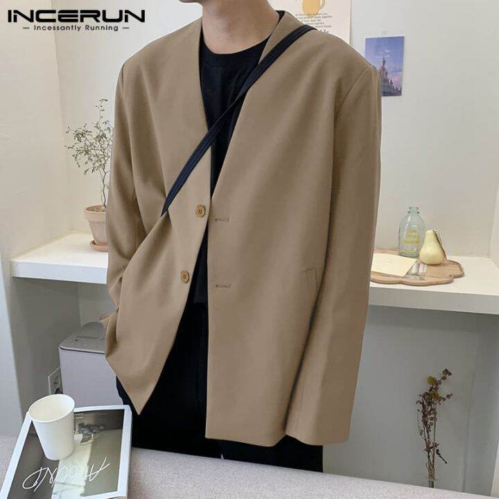 hnf531-beehoo-incerun-mens-v-neck-long-sleeve-blazer-coats-casual-party-dinner-jackets