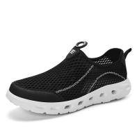 Mens Mesh Slip-on Walking Shoes Loafers Comfortable Summer Lightweight Mesh Shoes Outdoor Casual Shoes Wading Shoes