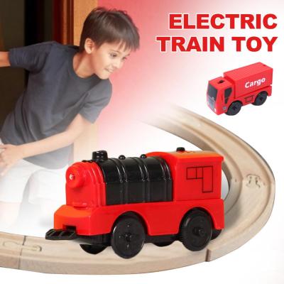 Train Toy Battery Powered Engine Train Kids Wooden Railway Electric Train Compatible For BRIO Wooden Track
