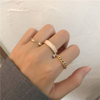 3 Pcsset Korean Fashion Open Ring for Women Hip-hop Party Index Finger Ring Jewelry Accessories Gift