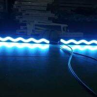 ยอดขาย 1 ชิ้นอัลตร้าบางกันน้ำคลื่นประเภทซังLEDรถยนต์วิ่งไฟบาร์LED DRL