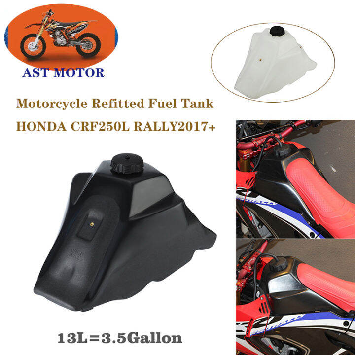 ASTMOTOR White Motorcycle 13L Large Capacity Gas Fuel Tank Bag 3.5