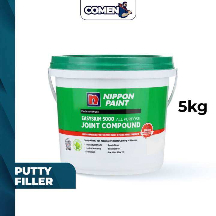 NIPPON PAINT Easyskim 5000 All Purpose Joint Compound 5KG Wall Crack ...