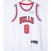 Hot Newest Top-quality New arrival 2022 2023 Newest shot goods Most popular 22/23 Top quality Ready Stock High quality 2022 new season 75th anniversary mens Chicago Bulls 8 Zach LaVine embroidery basketball jerseys jersey white