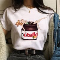 【New】2022 Nutella พิมพ์ T เสื้อผู้หญิง90S Harajuku Kawaii แฟชั่นเสื้อยืดกราฟิกน่ารักการ์ตูน Tshirt เกาหลีสไตล์ Top Tees หญิง