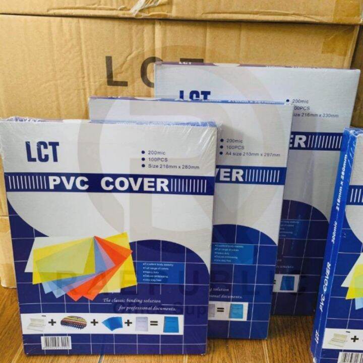 LCT COLORED PVC Binding Cover 200microns (100 sheets) 【COD】 Lazada PH