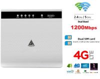 4G เร้าเตอร์ Dual Sim 4G Router 2 Sim ใส่ซิม ปล่อย Wi-Fi,1200Mbps Dual-Band 2.4G+5GHz รองรับการใชงาน 3G+4G ทุกเครือข่าย