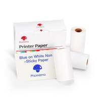 Phomemo 3 Rolls Blue on White Thermal Paper 53mm*5M Non-Sticky Paper For M02/M02S/M02Pro Portable Self-Adhesive Thermal Printer