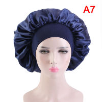 Nnuo Fashion Big Size Satin Silk Bonnet Sleep Night Cap Head Cover Bonnet Hat