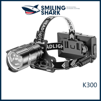 Original SmilingShark ไฟหน้า K300 XHP160ไฟหน้า Led พลังงานสูงไฟหน้าไฟฉายหัวไฟฉาย18650 USB ชาร์จ Zoomable Super Bright กันน้ำกลางแจ้งล่าสัตว์ตกปลาเดินป่าตั้งแคมป์พายเรือไฟฉายฉุกเฉิน Survival Lamp