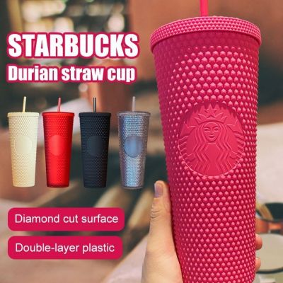 Zakka【cod】มีในสต็อก🎀แก้วน้ำลาย Starbuck BLACKPINK สำหรับแก้วแบบมีหลอดแก้วกาแฟรูปเทพธิดาถ้วยทุเรียนใหม่