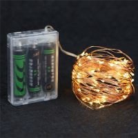ↂ✉ LSDM 2M 5M 10M 100 Led Strings Copper Wire 3XAA Battery Operated Christmas Wedding Party Decoration LED String Fairy Lights